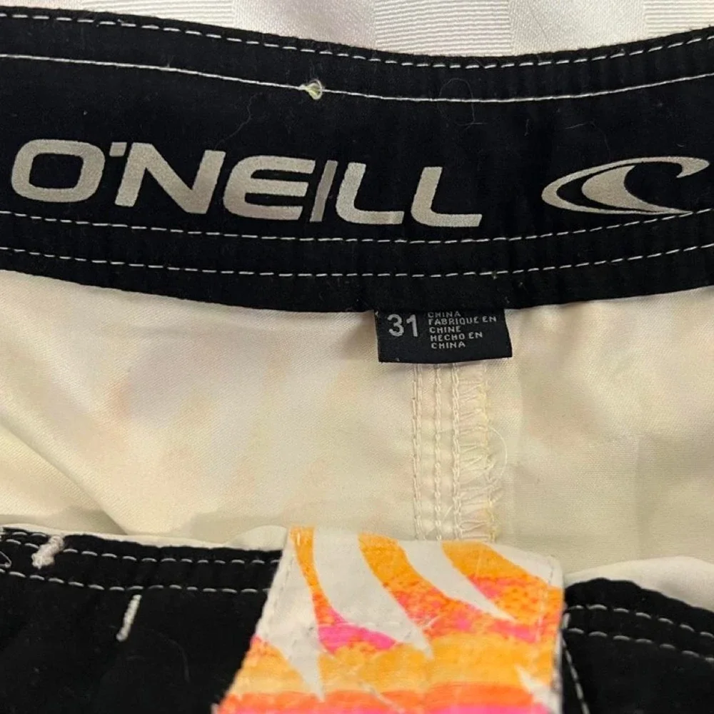 ONeill Mens Board Shorts Size 31 Multicolor Tribal Tropical Print Swim Trunks